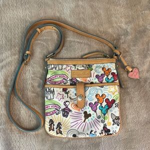 Disney Dooney sketch crossbody nylon leather Mickey Minnie